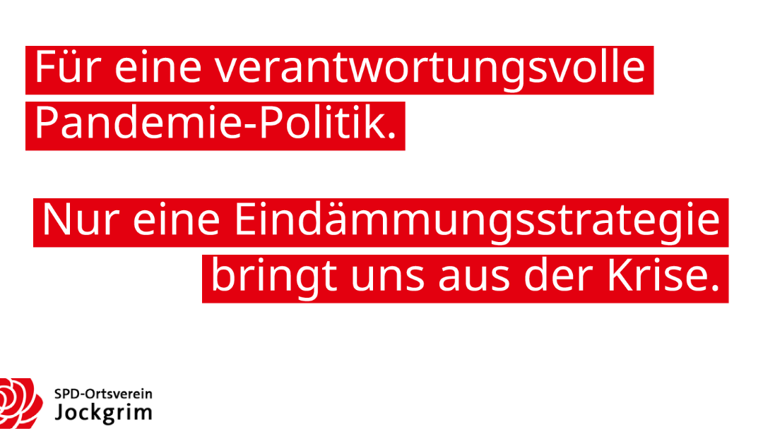 Für eine verantwortungsvolle Pandemie-Politik.
